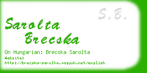 sarolta brecska business card
